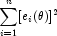 \sum\limits_{i=1}^n[e_i(\theta)]^2