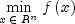 mathop {min }limits_{x; in ;R^n } 
  fleft( x right)