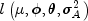 lleft( {mu ,phi ,theta ,sigma _A^2 } 
  right)