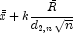\bar{\bar x} + k \frac{\bar{R}}{d_{2,n}\sqrt{n}}