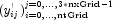 
             (y_{ij}')_{i=0,\ldots,\text{ntGrid}}^{j=0,\ldots,3*\text{nxGrid}-1}
             