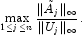 
            \max_{1 \le j \le n} \frac{\|\tilde{A}_j\|_\infty}{\|U_j\|_\infty}.
            