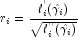 r_i=\frac{\ell_i^{'}(\hat{\gamma_i})}{
            \sqrt{\ell_i^{''}(\hat{\gamma_i})}}